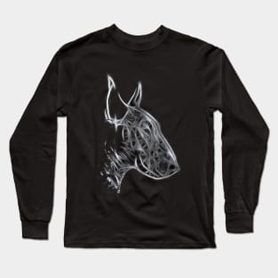 Bull Terrier Portrait Art Loft Long Sleeve T-Shirt